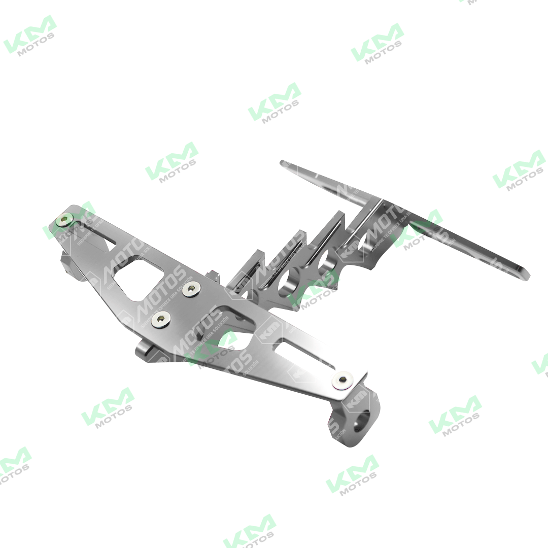 PORTA PLACA RACING SPORT ALUMINIO CROMADO