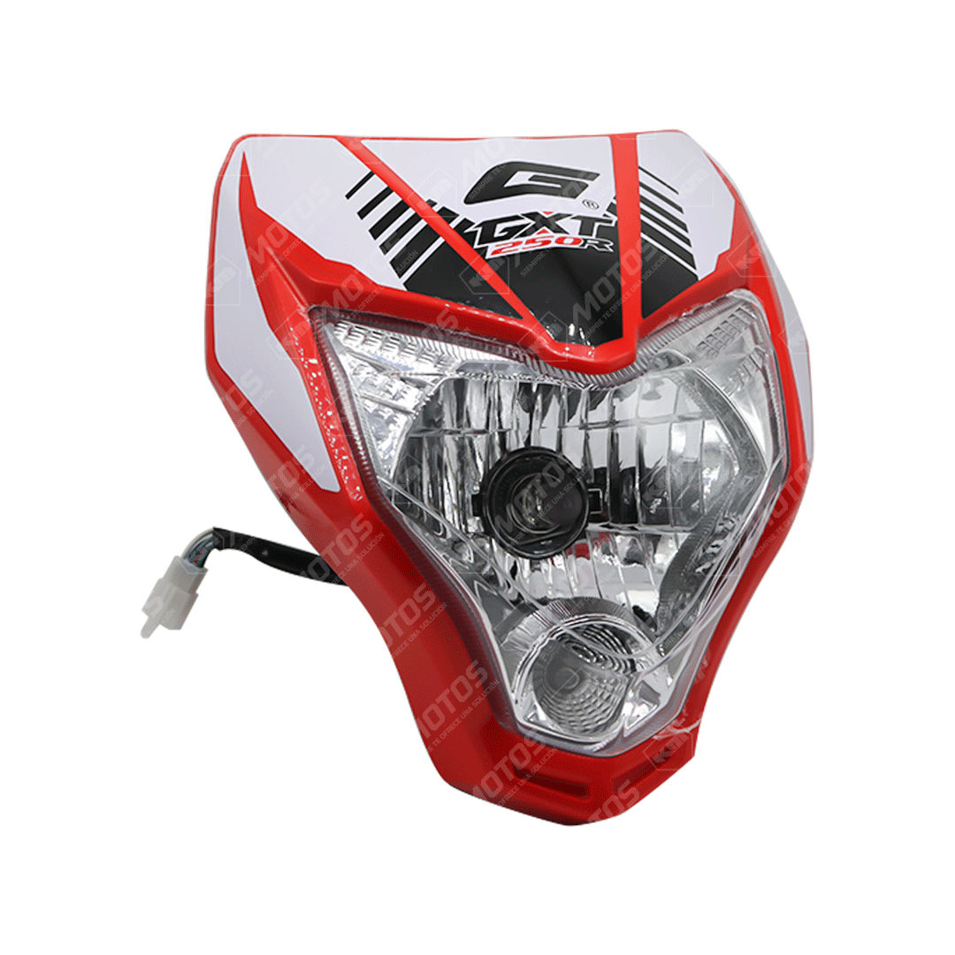 Carena completa para moto KM Motos ZX250R/GXT250R con silvin rojo, protección y estilo para motocicleta deportiva.