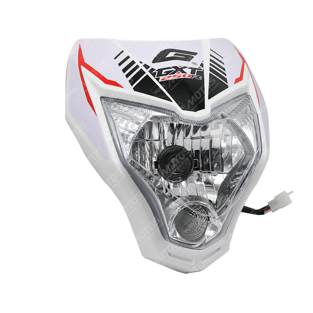Carena completa para Yamaha ZX250R y GXT250R en color blanco, fabricada por KM Motos, con diseño aerodinámico y detallado.