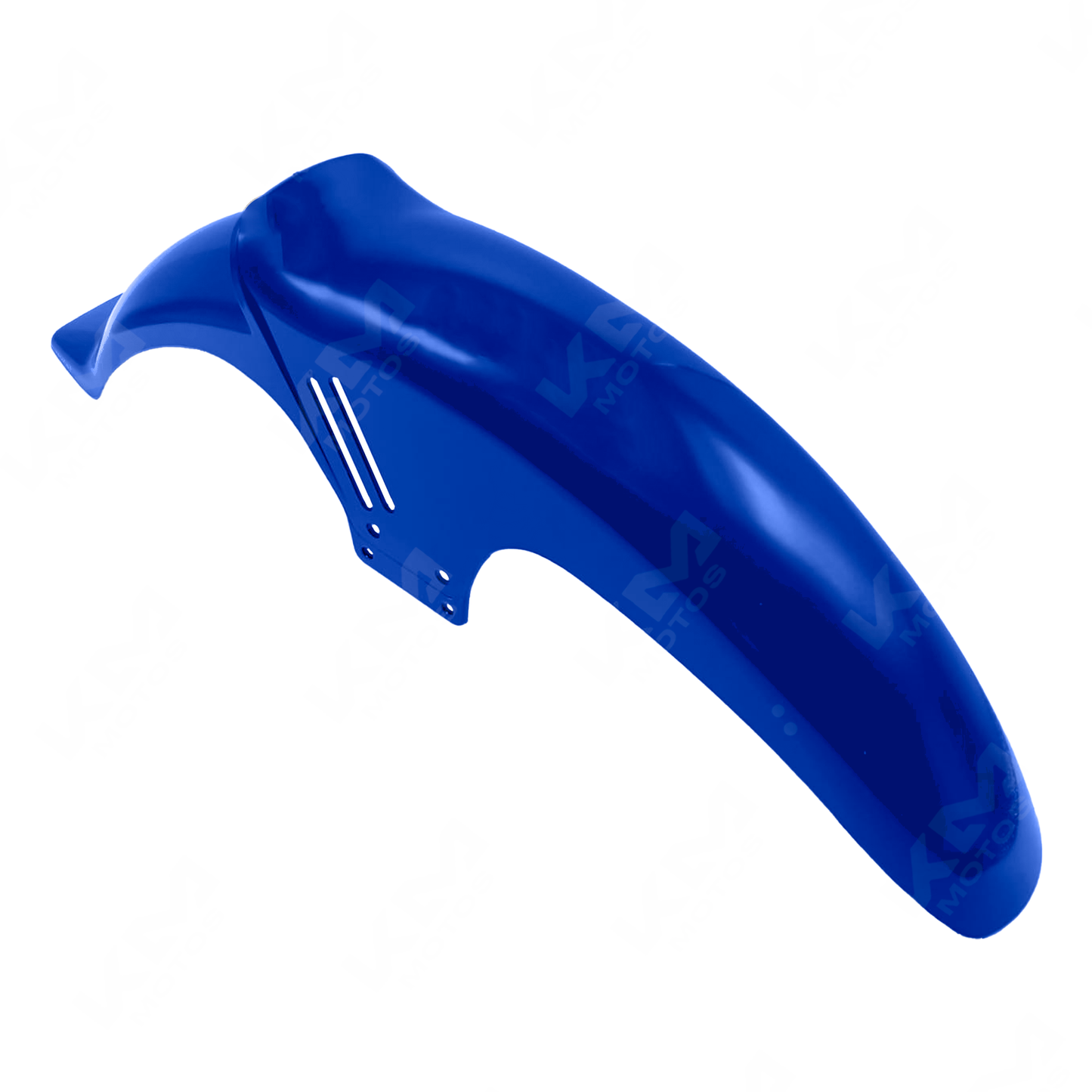 Guardafango azul KM Motos HJ125-2D/FT150, resistente y compacto para protección del motor, visible en la imagen.
