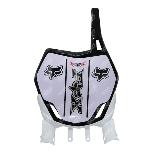 PORTA NUMERO + STIKERS NEGRO