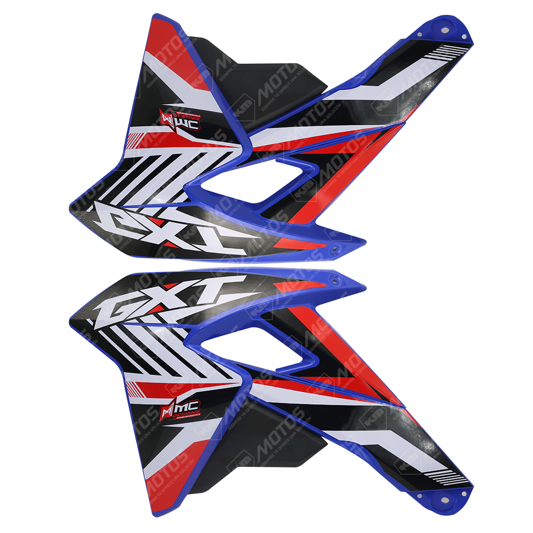 TAPADERAS LATARALES ZX250R/GXT250R AZUL - KMMOTOSHN