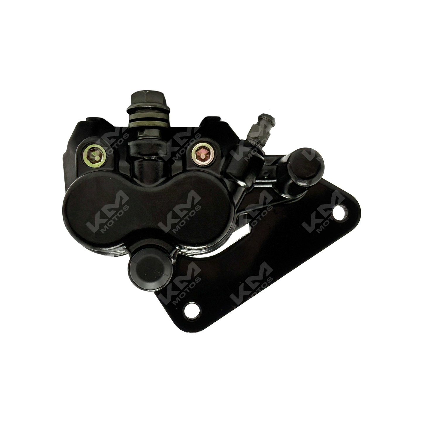 Caliper delantero para motocicleta Italika 250Z, modelo CR5, de la marca KM Motos, en color negro.