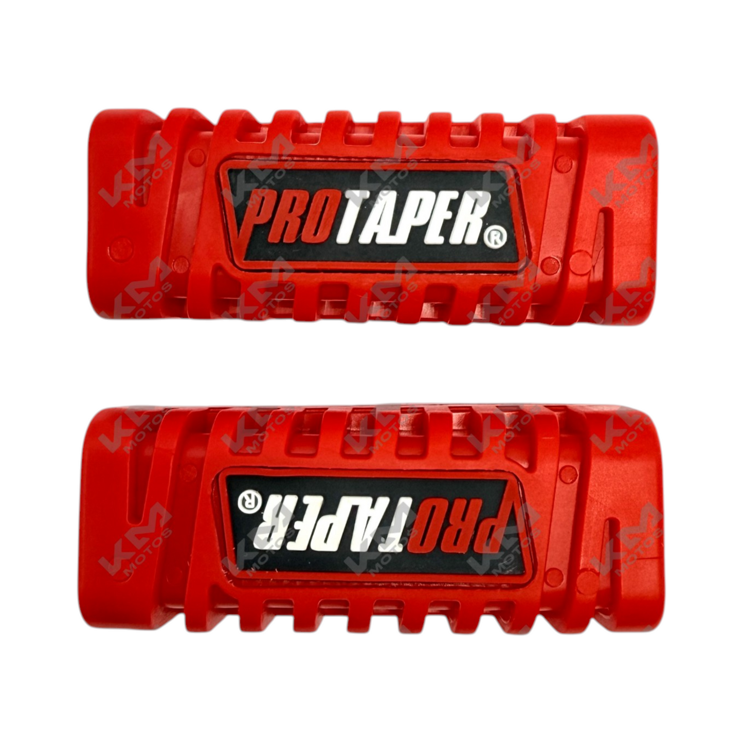 Hule de estribo KMMOTOS para CG125, FT125 y FT150 en color rojo, resistente y de alta calidad para motocicletas.