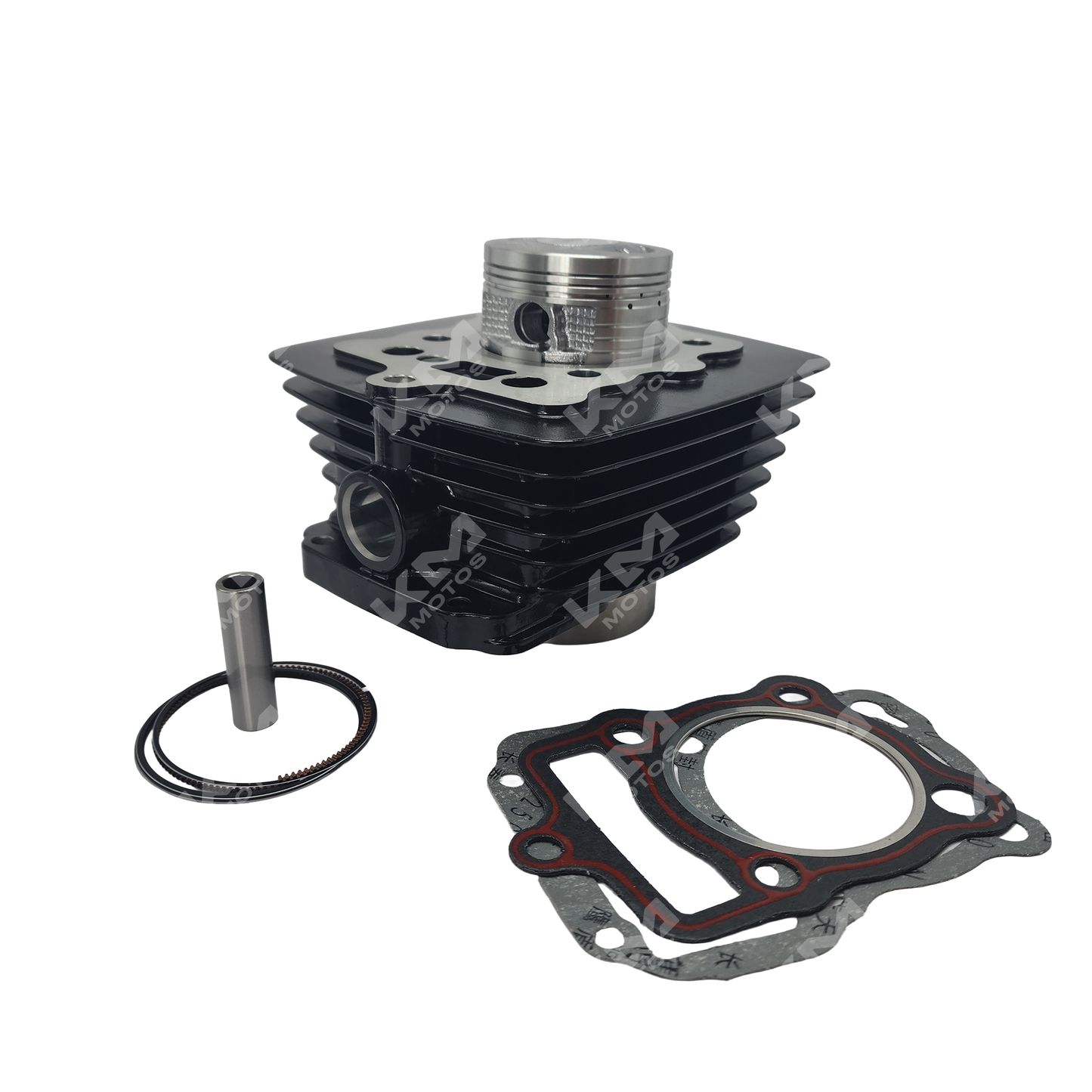 Cilindro AKT TTR150/FT150 de 62mm con pistón bajo de la marca KM Motos, componentes para motocicleta.