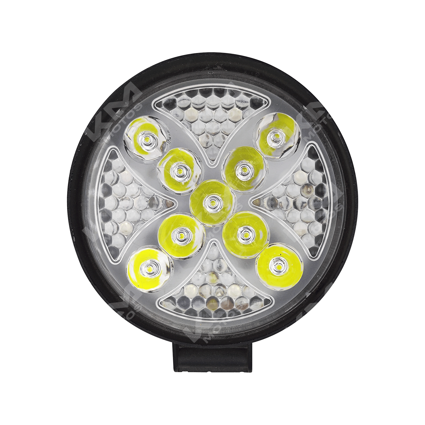 LUZ LED 12P REDONDO P/CAR + FLASH - KMMOTOSHN