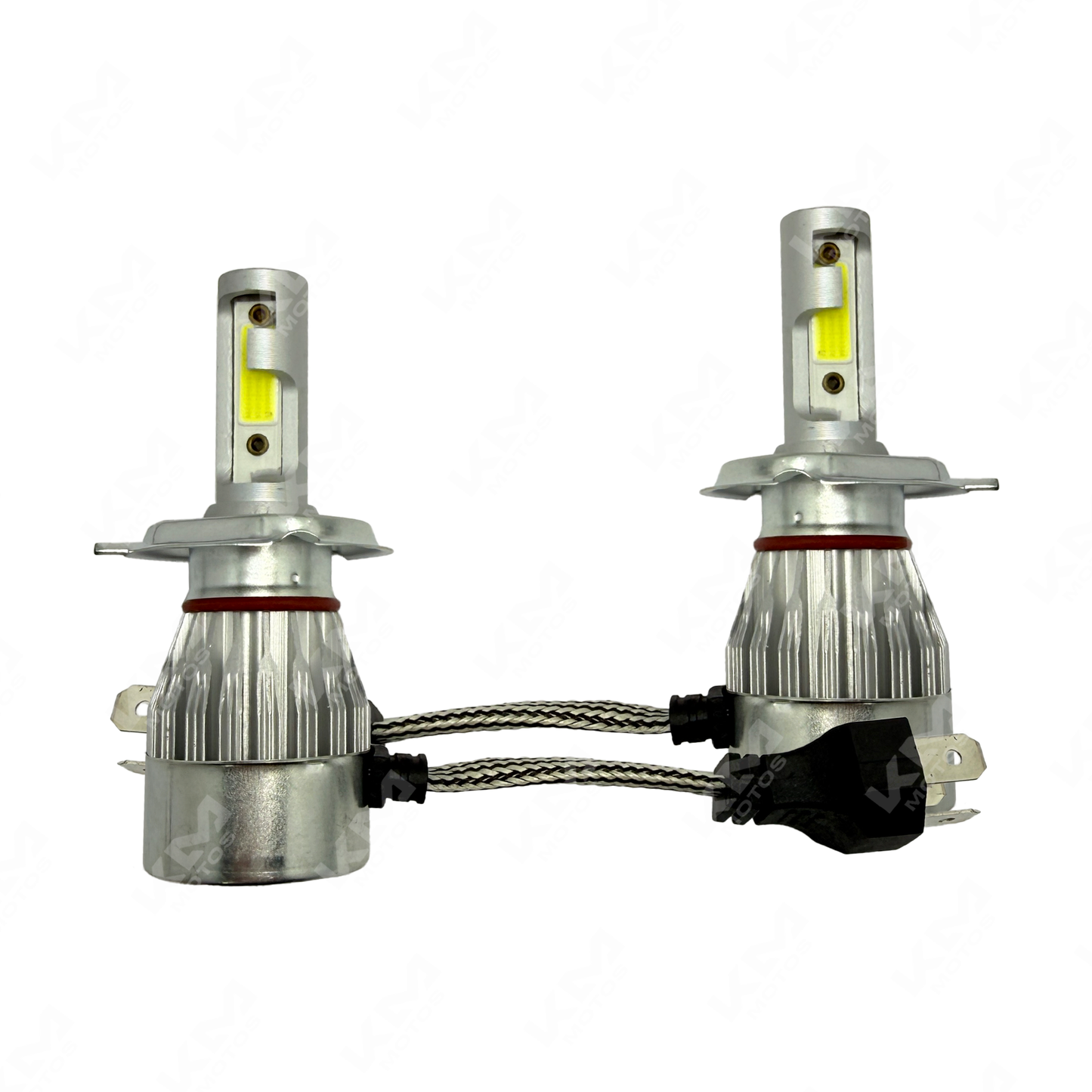 Luces LED C6 Duos de KM Motos con 2 colores, paquete de 2 unidades y ventiladora para coche.
