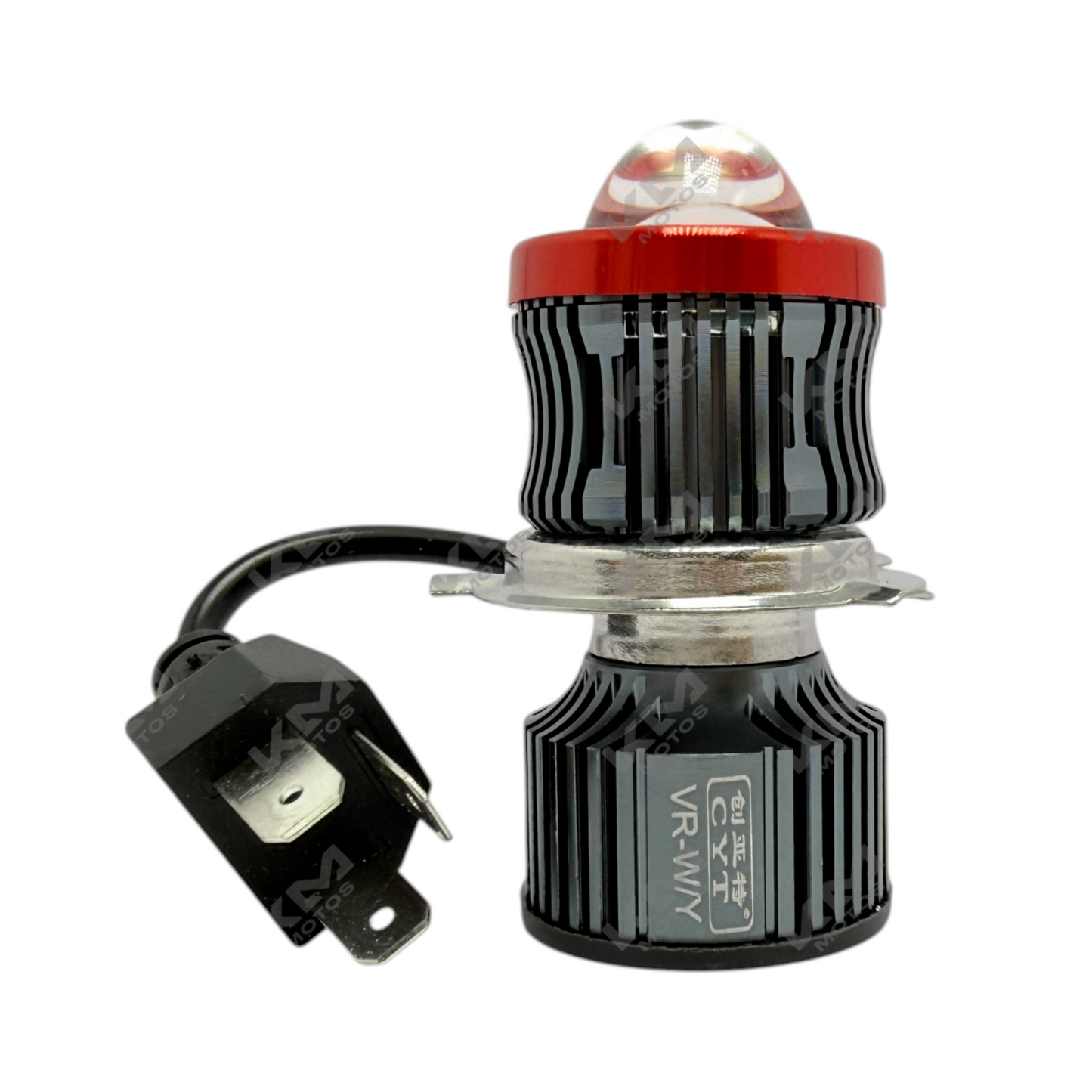 Luz LED VR-18 WW/Y de KMMOTOS, luz blanca cálida para vehículos, con diseño compacto y eficiente.
