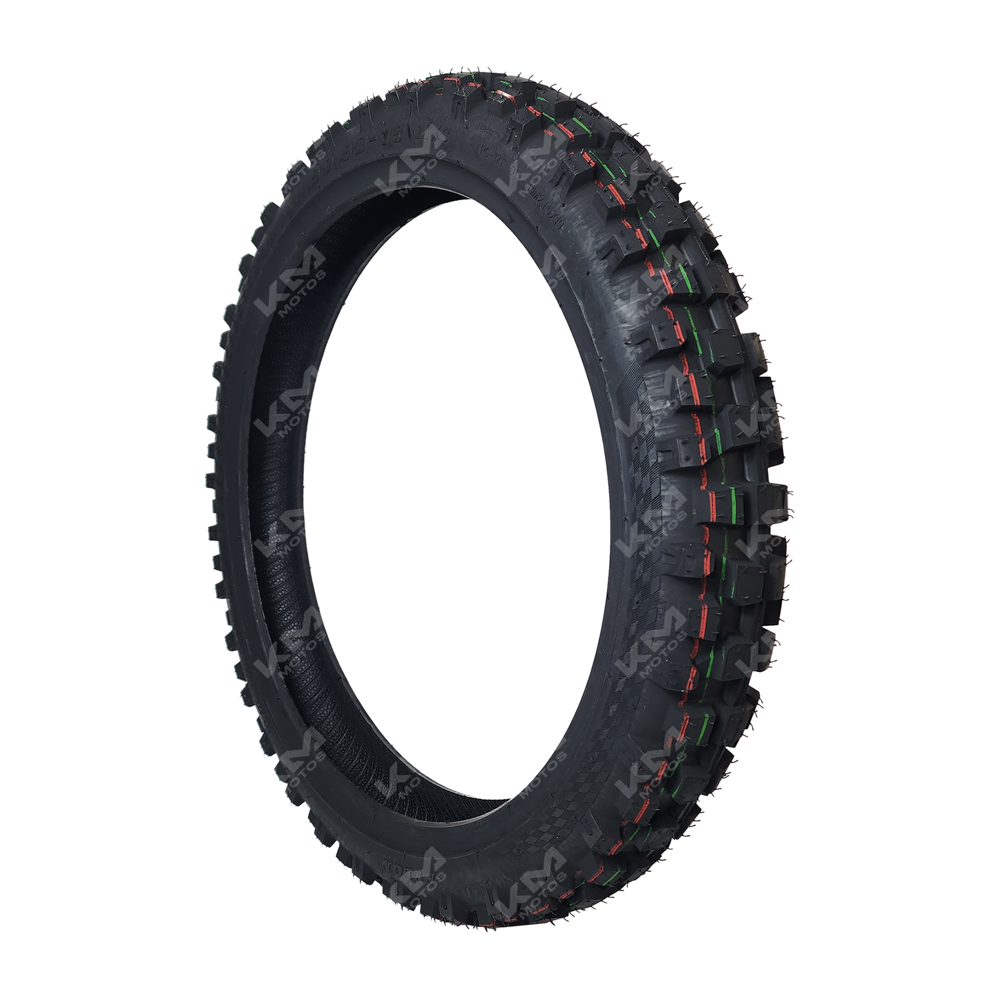 Llanta para tractor 90/90-19 KM Motos, neumático 6PR PG12T TT con banda de rodadura y estructura resistente.