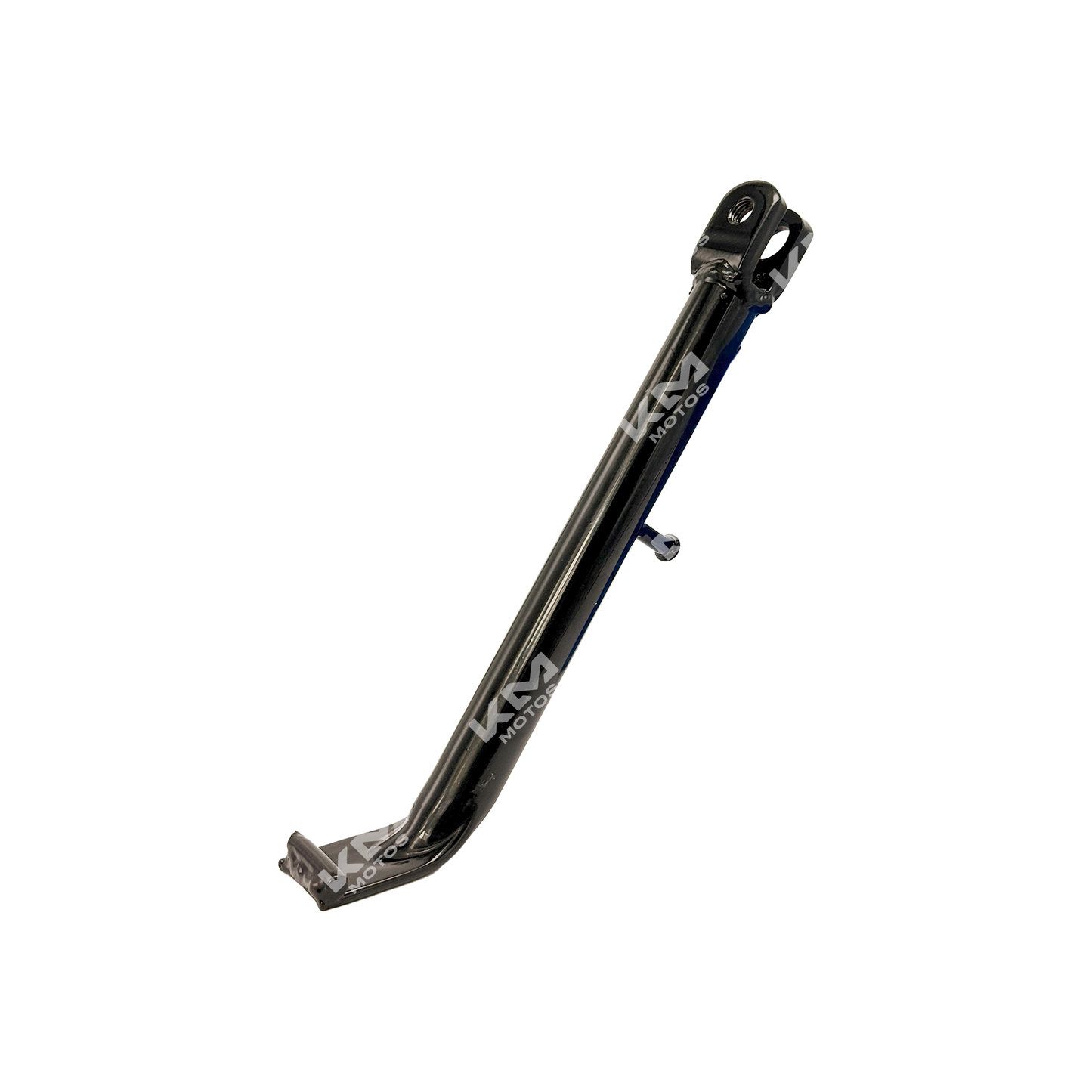 Pata lateral para motocicleta CG125 o HJ de la marca KM Motos, pieza de repuesto de color negro.