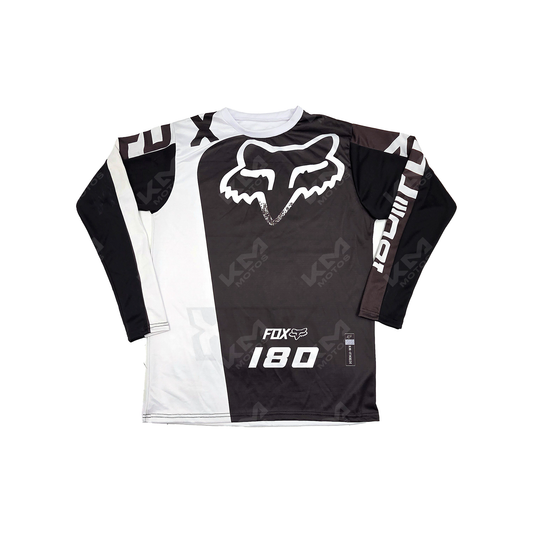 CAMISETA DEPORTIVA + DISENO FOX NEGRO BLANCO JD34 TALLA "M"
