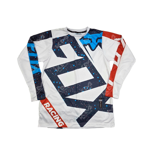 CAMISETA DEPORTIVA + DISENO FOX BLANCA, MULTICOLOR JD35 TALLA "L"