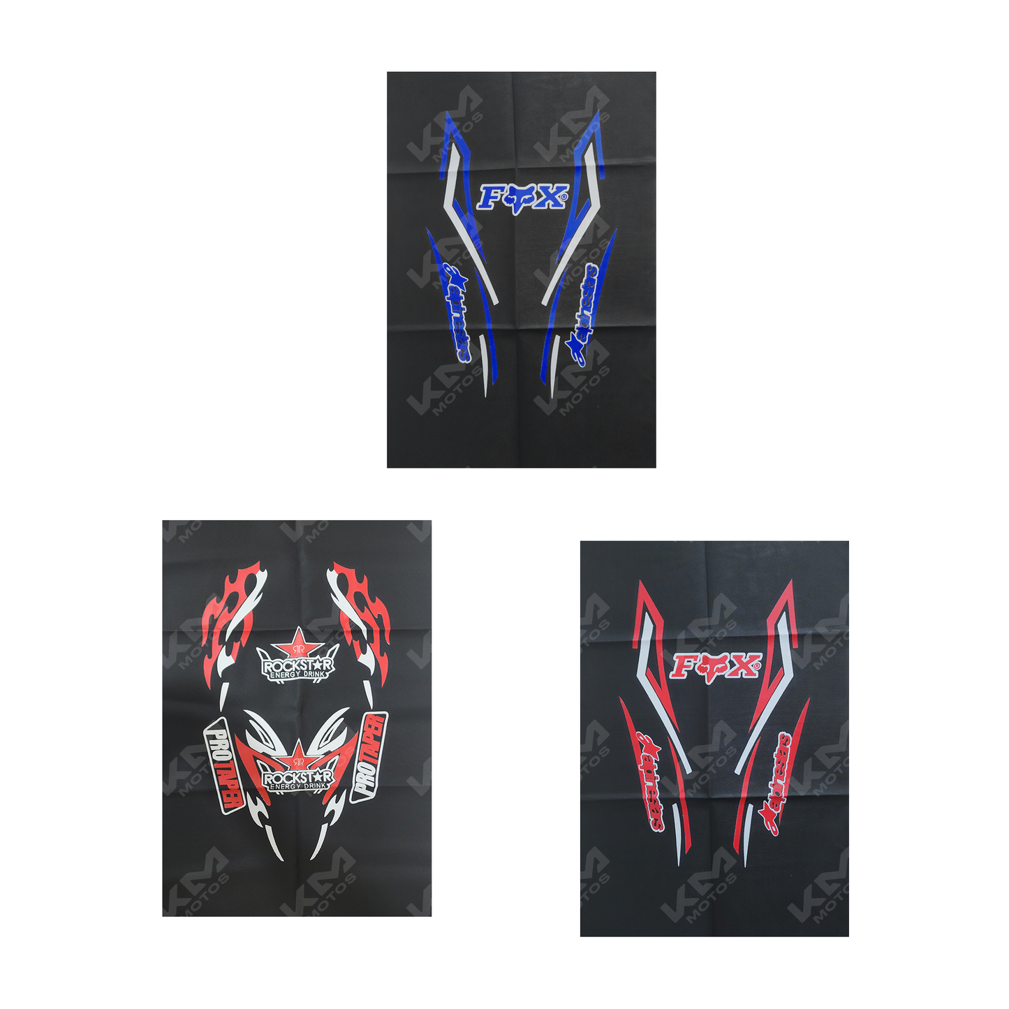 Funda de asiento universal para motocicleta KM Motos, protección y comodidad para asientos en color negro.