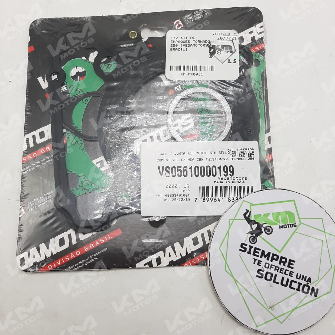 1/2 Kit de Empaques Tornado 250 (VEDAMOTORS Brazil)