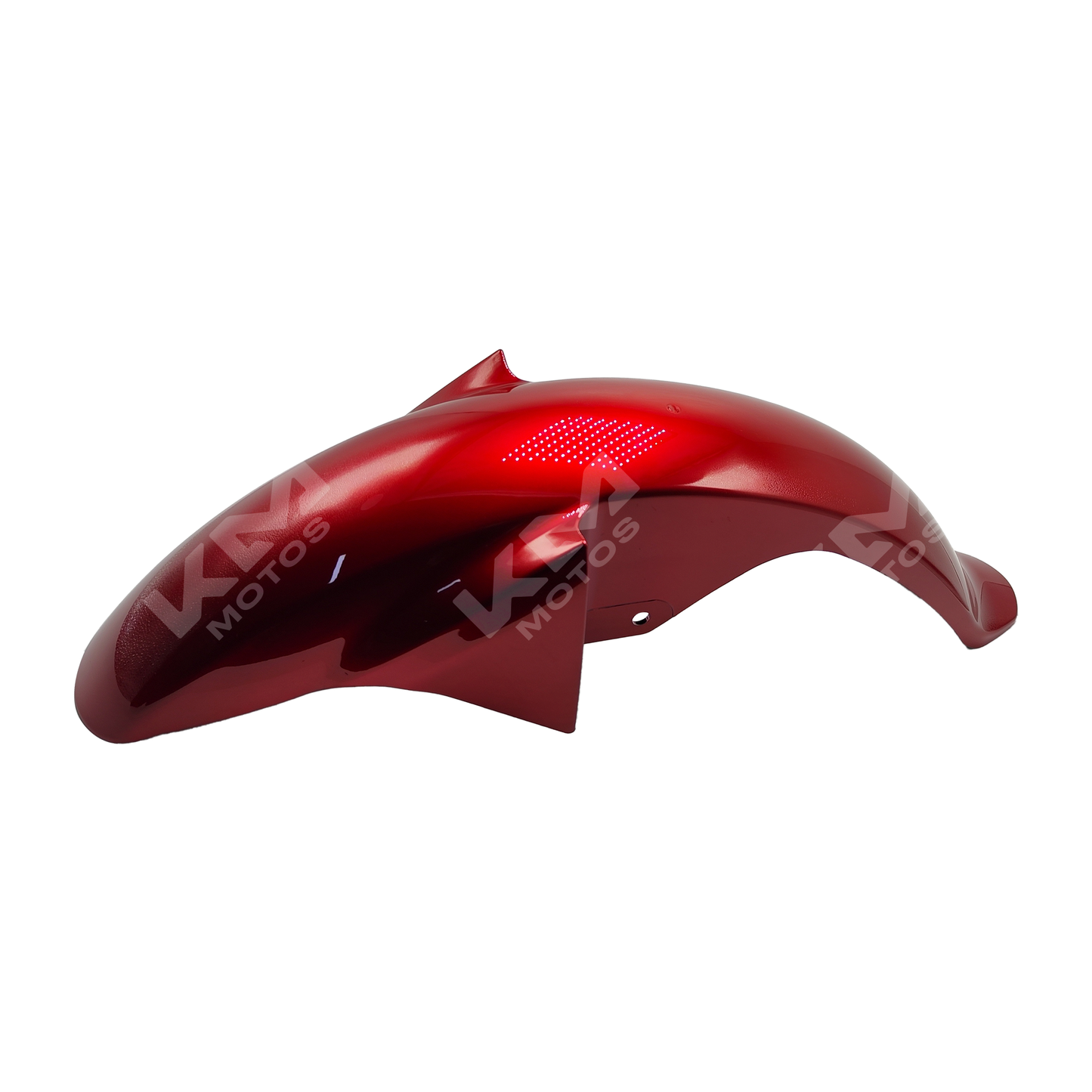 Guardafango rojo KM Motos Crux110 Revo M.N. para protección de rueda y chasis, resistente y duradero.