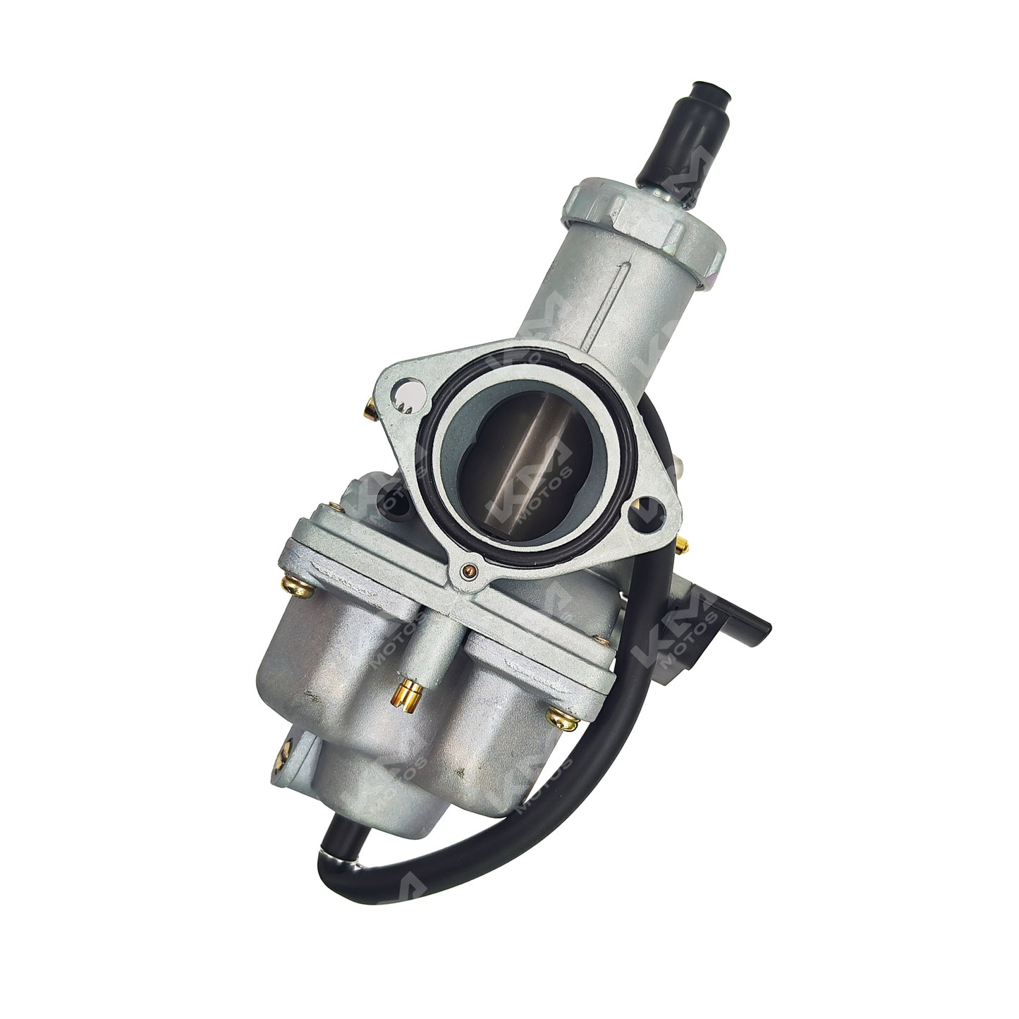 Carburador PZ30 CG200 A/R de KM Motos, vista detallada del carburador para motocicletas.