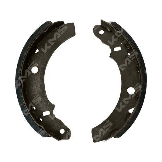 Zapata de freno KM Motos RE4S/RE205/175 para mototaxi, componente de freno con material resistente y diseño funcional.