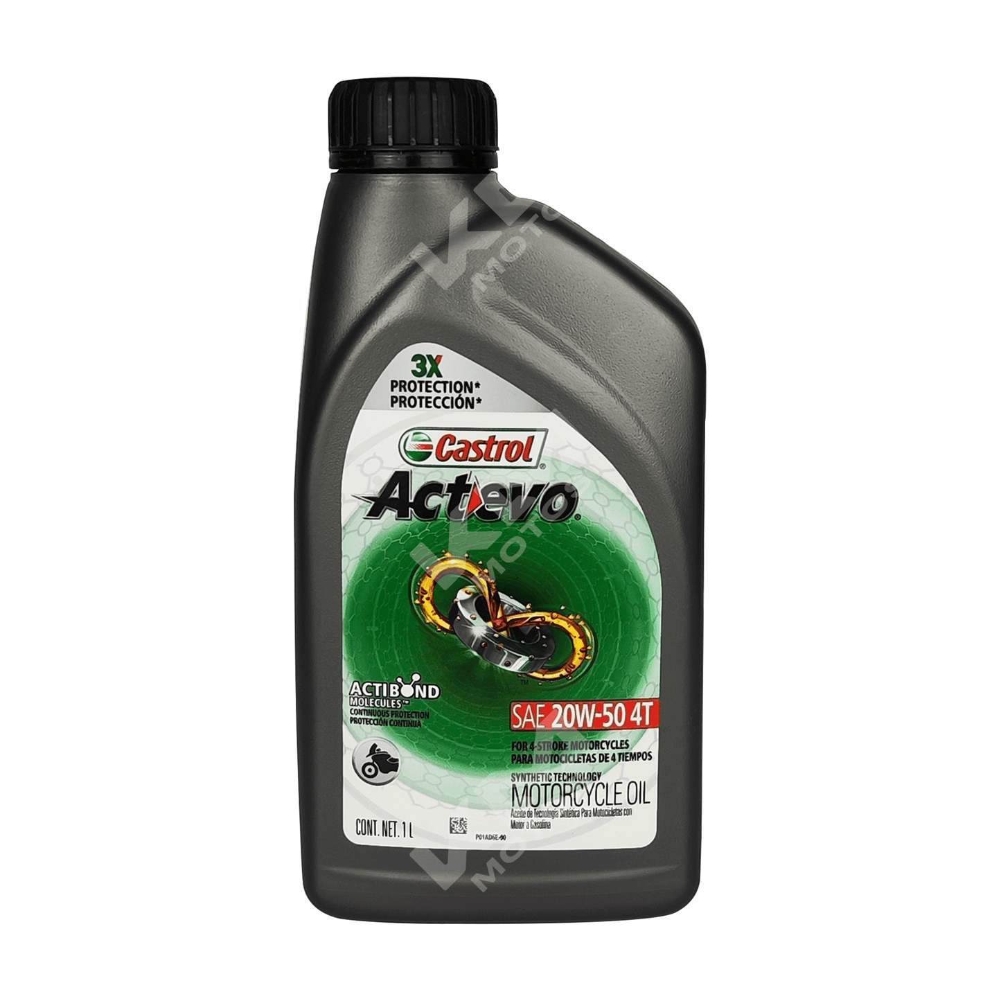 ACEITE CASTROL 20W50 (1/4 + ACTEVO 4T)