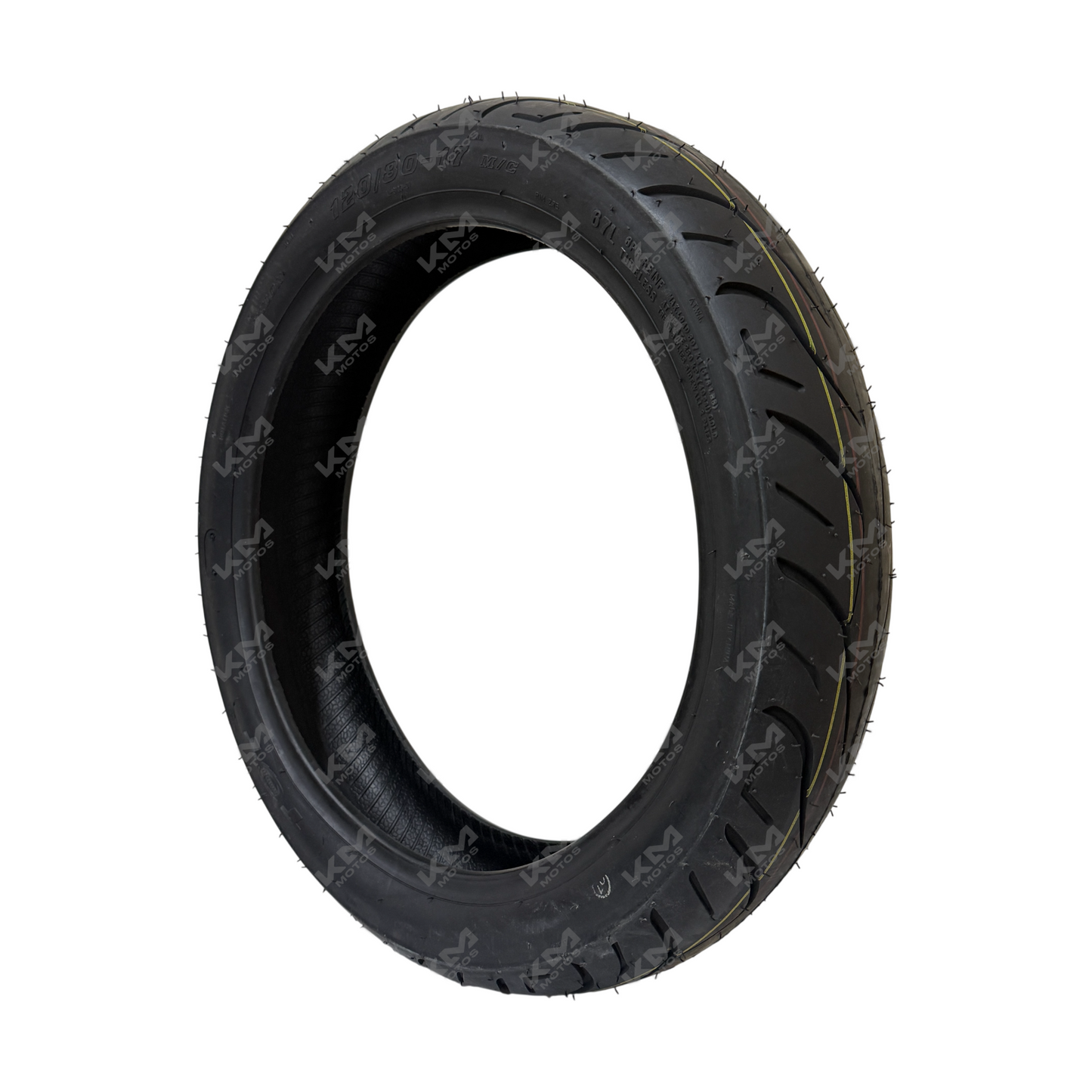 Llanta trasera Diamond 120/80-17 lisa para motocicleta, neumático de perfil ancho y banda de rodadura lisa para mejor agarre.