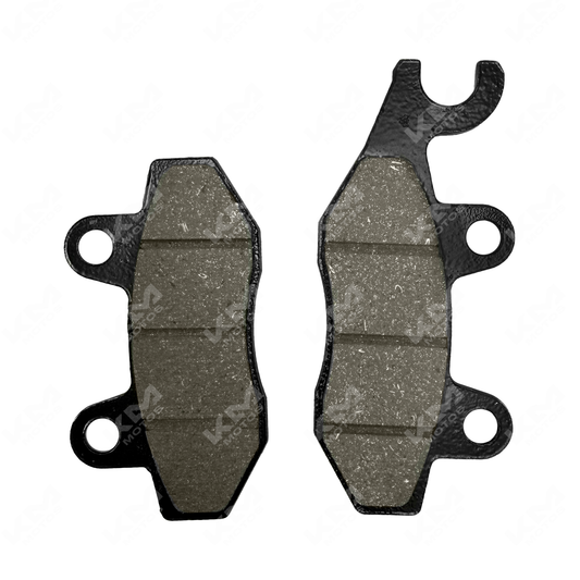 Pastillas de freno KMMOTOSHN para GXT200, KMF200, ZX200 y ZX150L, muestra las pastillas en un estado listo para instalar