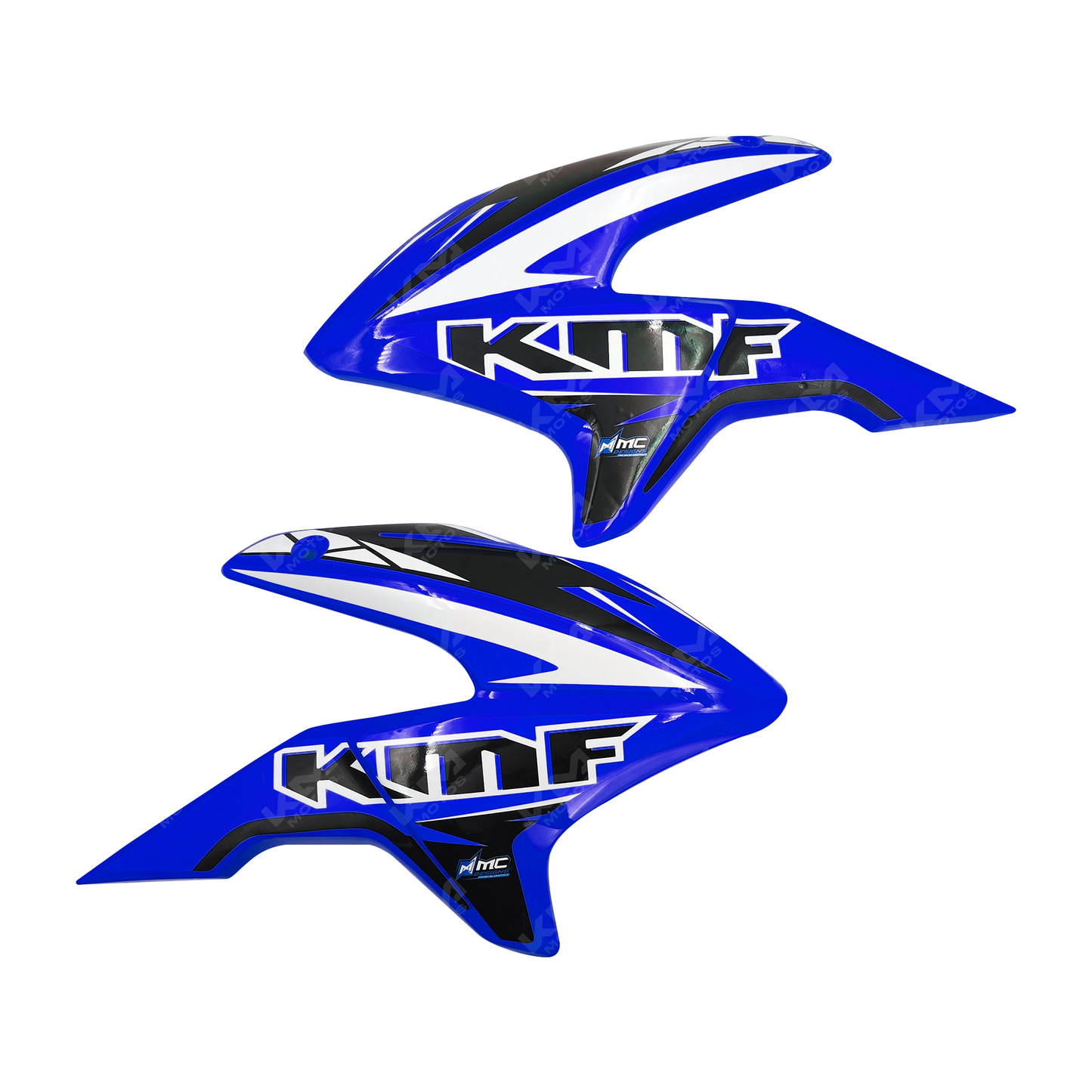 Cobertor de tanque azul Universal ZX200L, ZX150L, KMF150L y KMF200L con stickers, protección para tanques de maquinaria.