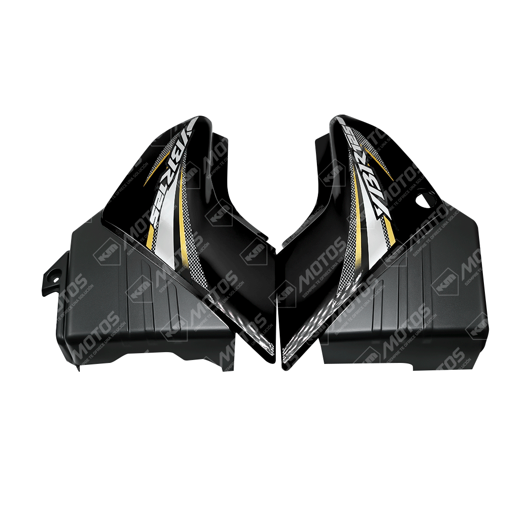 TAPADERAS LATERALES YBR125-E/-ED/-G NEGRO - KMMOTOSHN