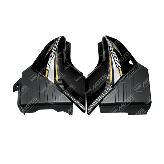 TAPADERAS LATERALES YBR125-E/-ED/-G NEGRO - KMMOTOSHN