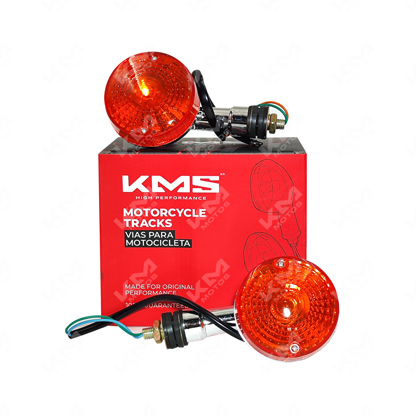 Vías traseras para motos GN125-H de KM Motos, par de piezas resistentes en color negro, para reparación y reemplazo.