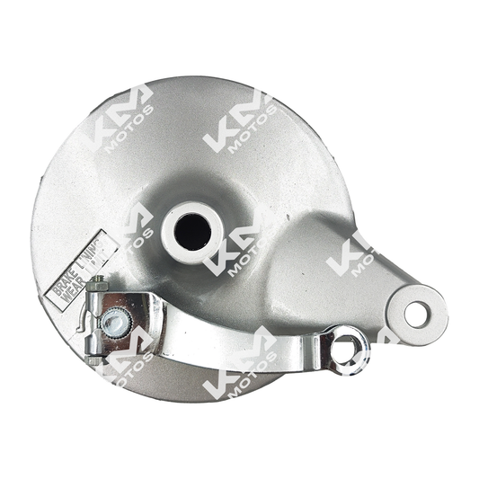 Soporte de porta zapata de freno para motocicleta GN125-F y HJ125 de la marca KM Motos, con estructura metálica resistente.