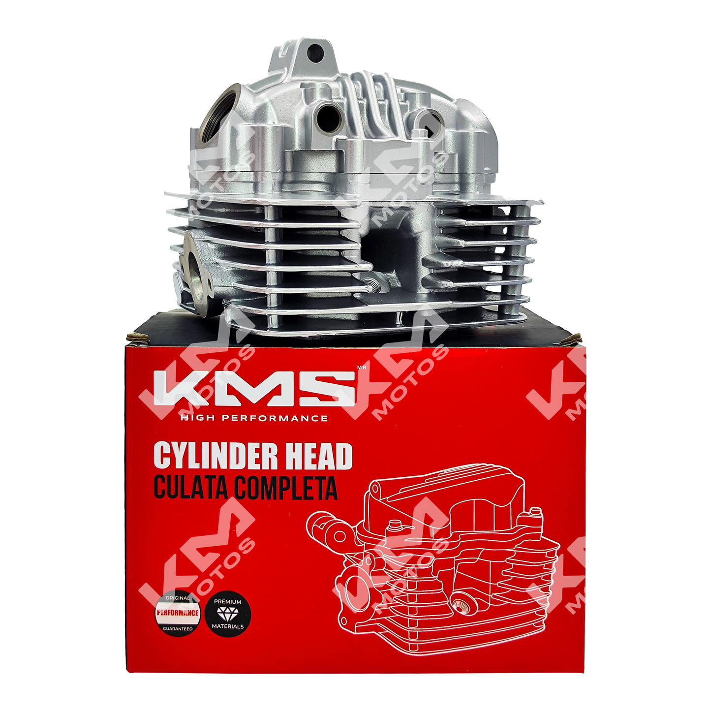 CULATA SOLA GN125-F KMS (Sin tapadera de culata) - KMMOTOSHN