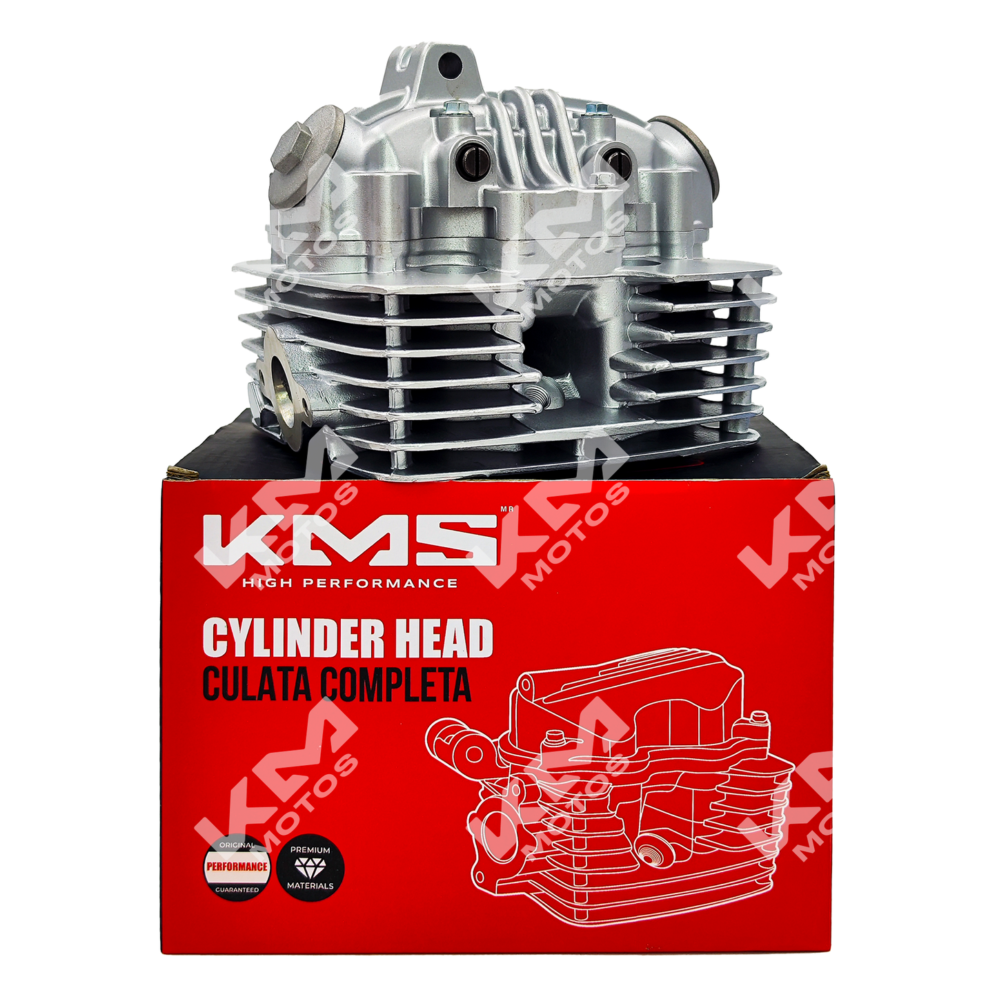 CULATA COMPLETA GN125-F KMS (sin tapadera de culata)