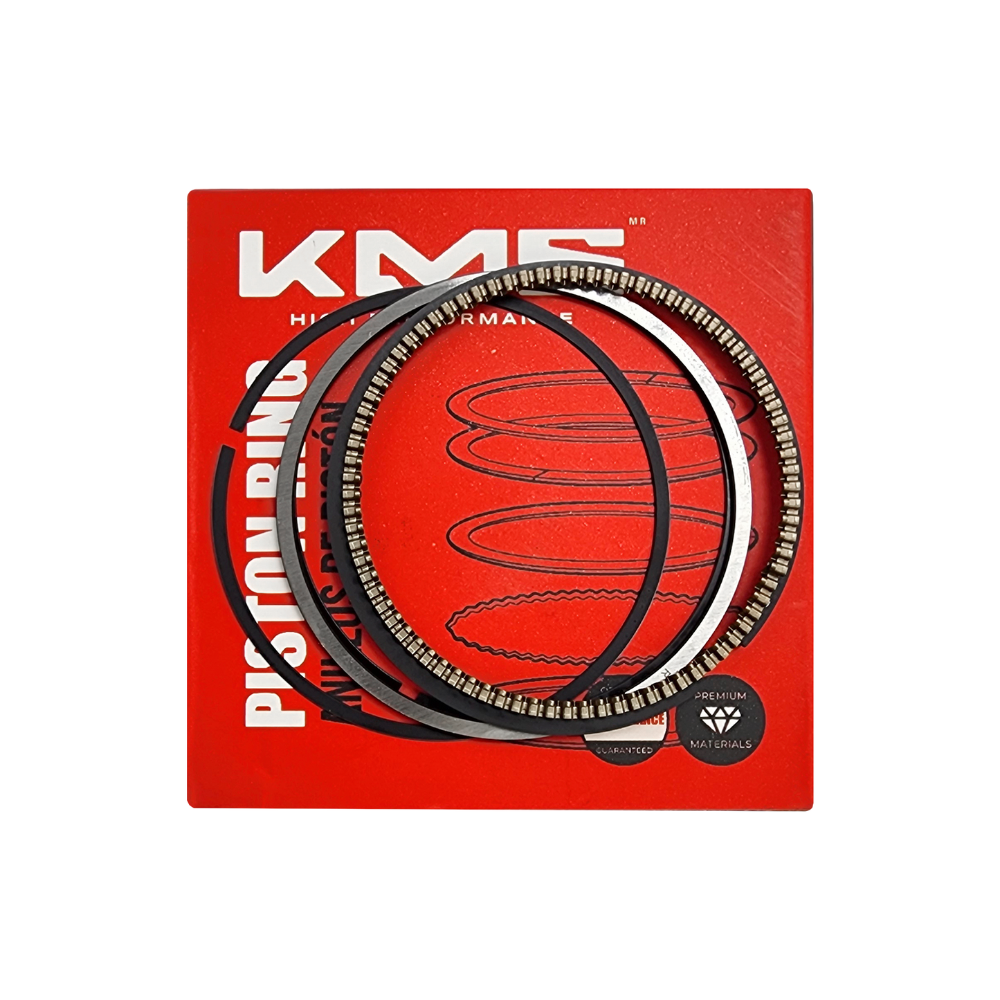 Anillos de pistón KMS para motor NAVI-110CC/NEO-110 KMS, conjunto de anillos de alta calidad para reparación de motores.