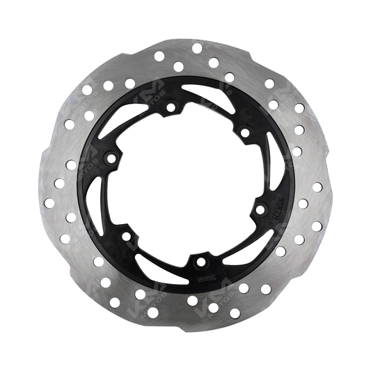 Disco de freno trasero para KTM NS200 y Pulsar 160, marca KM Motos, con ventilación y superficie de contacto en la imagen.