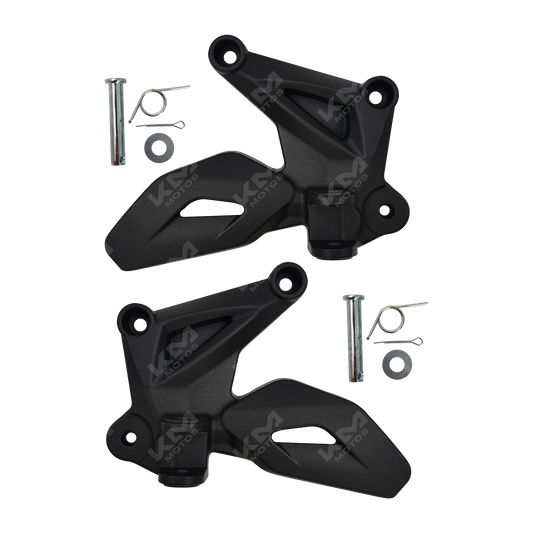 BASES DE ESTRIBOS DELANTERAS NEGRO NS200 KMS - KMMOTOSHN