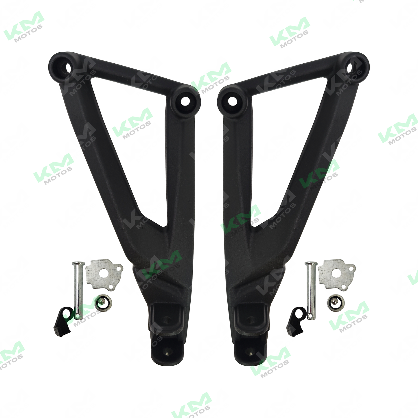 Base de estribo izquierda trasera negra para NS200 Kms, parte de la base de estribos universal para motocicleta.