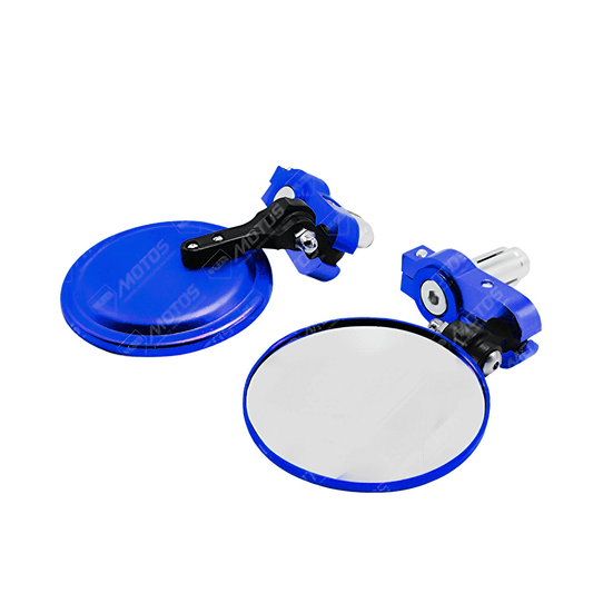 RETROVISORES REDONDOS DE CONTRAPESA AZUL