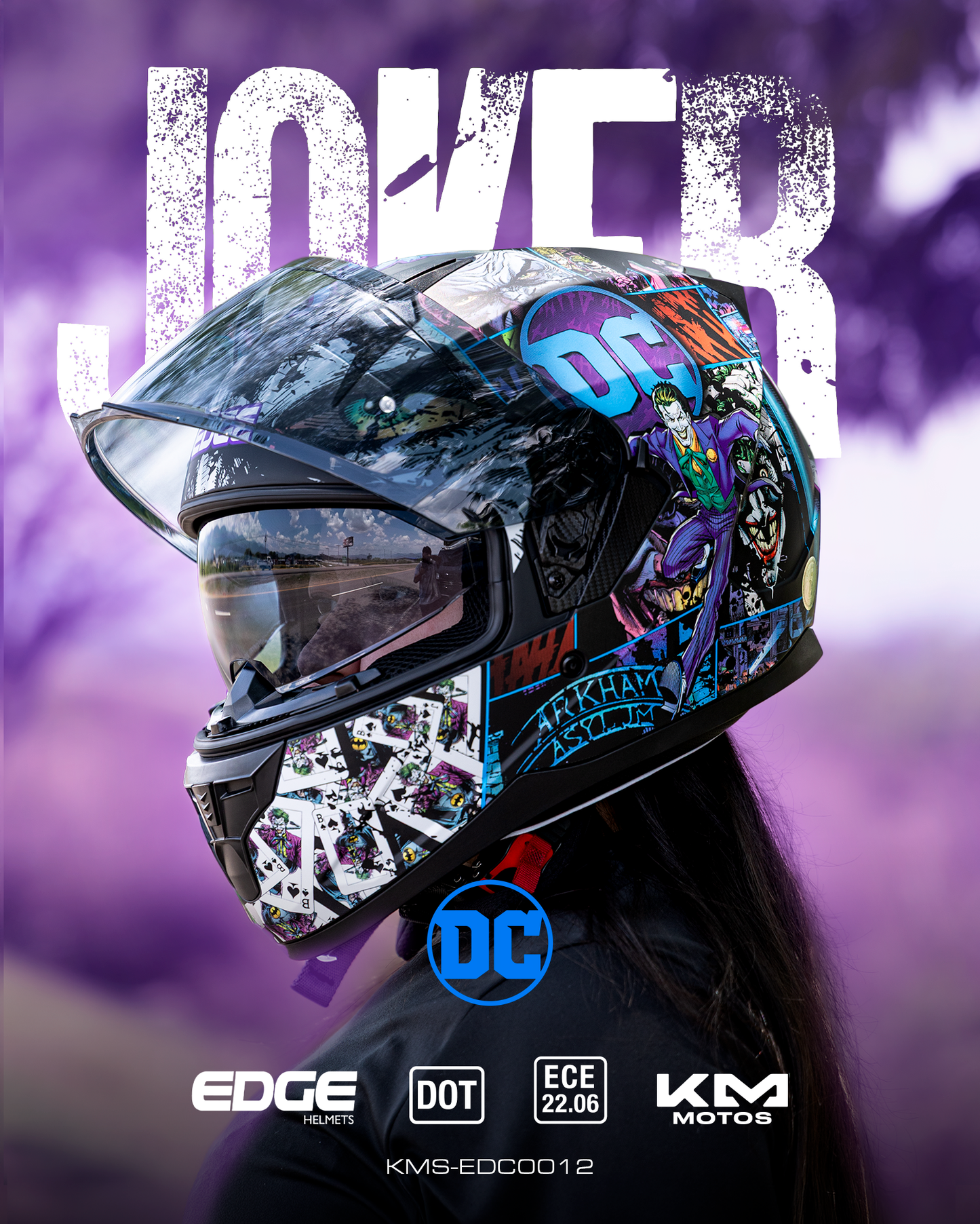 CASCO CERRADO JOKER VIS/OSCURA DOBLE EDGE TALLA "L" DOT - KMMOTOSHN