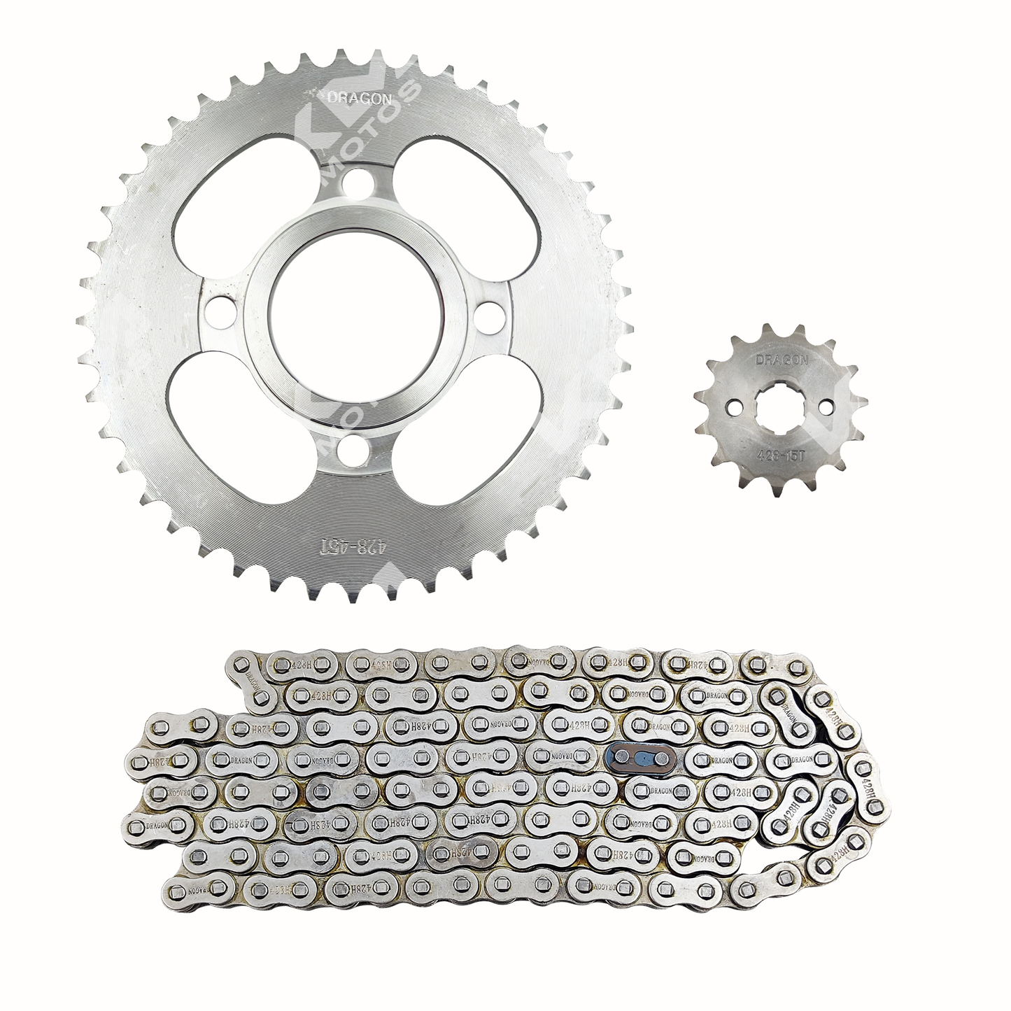 KIT DE TRACCION 45T/15T -428H FT150/CG150 DE BUJES CADENA 136L