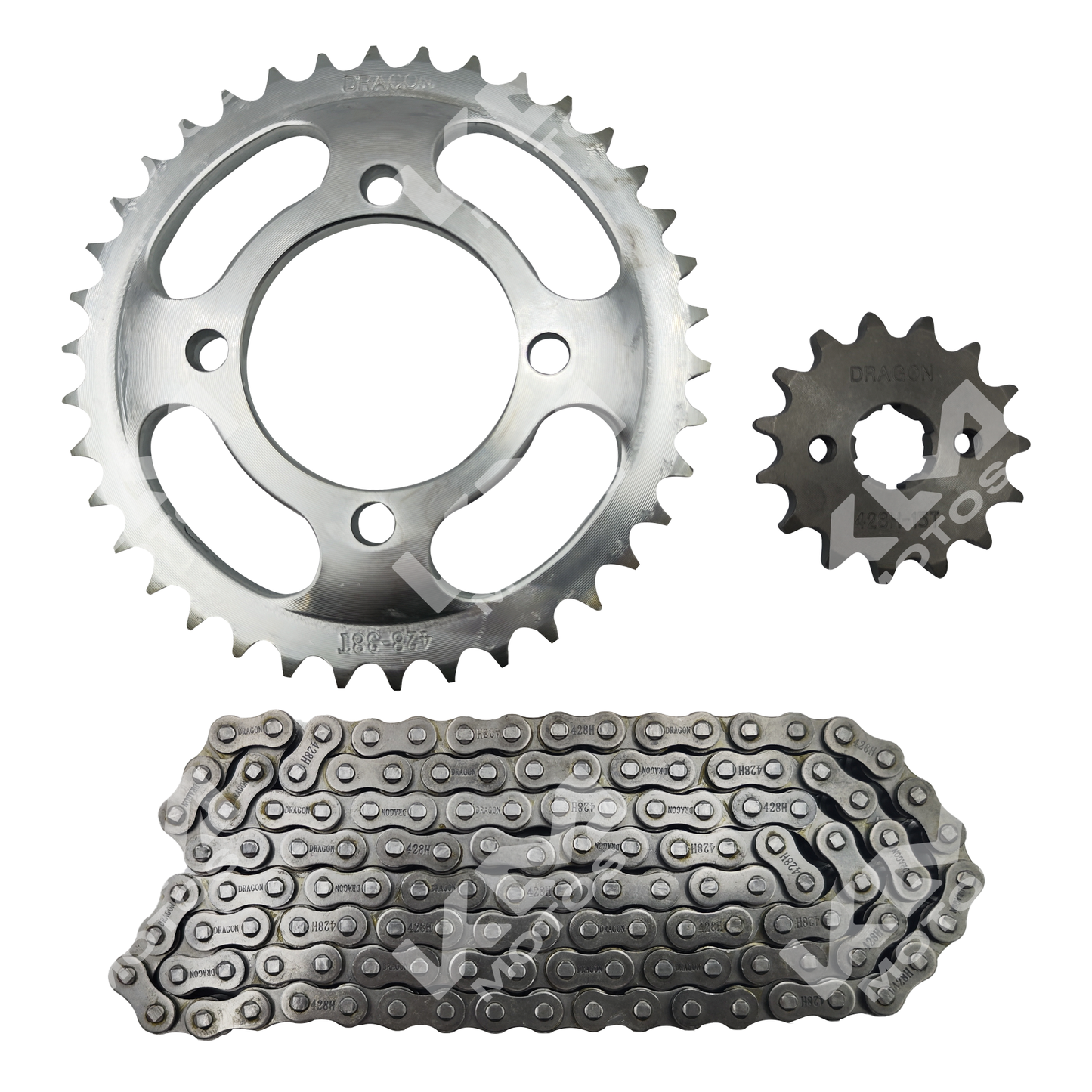 KIT DE TRACCION 38T/15T -428H CGL125/HJ125-2D/FT125 128L DRAGON
