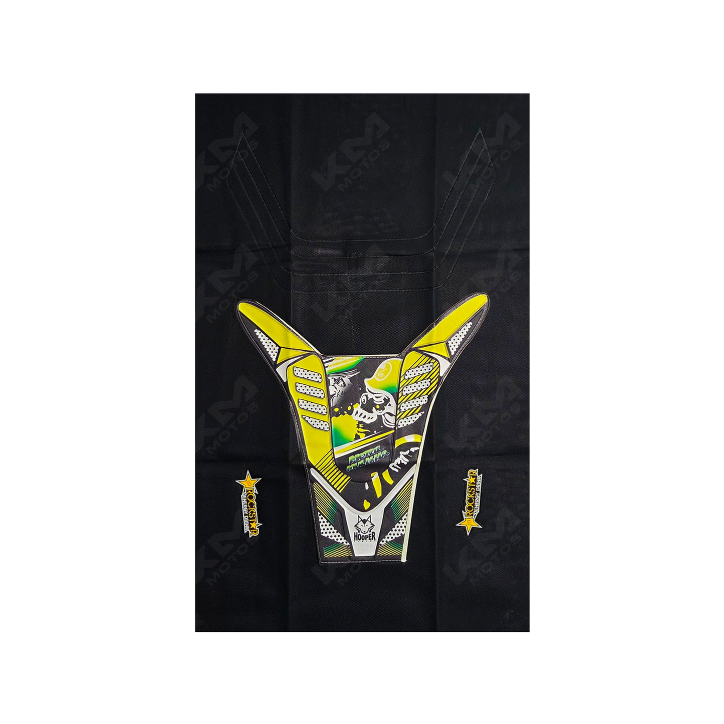 FORRO PARA ASIENTO( METAL MULISHA AMARILLO)