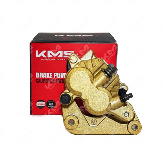 Caliper delantero NS200 de KM Motos, pieza de freno de alta calidad, mostrado en la imagen.