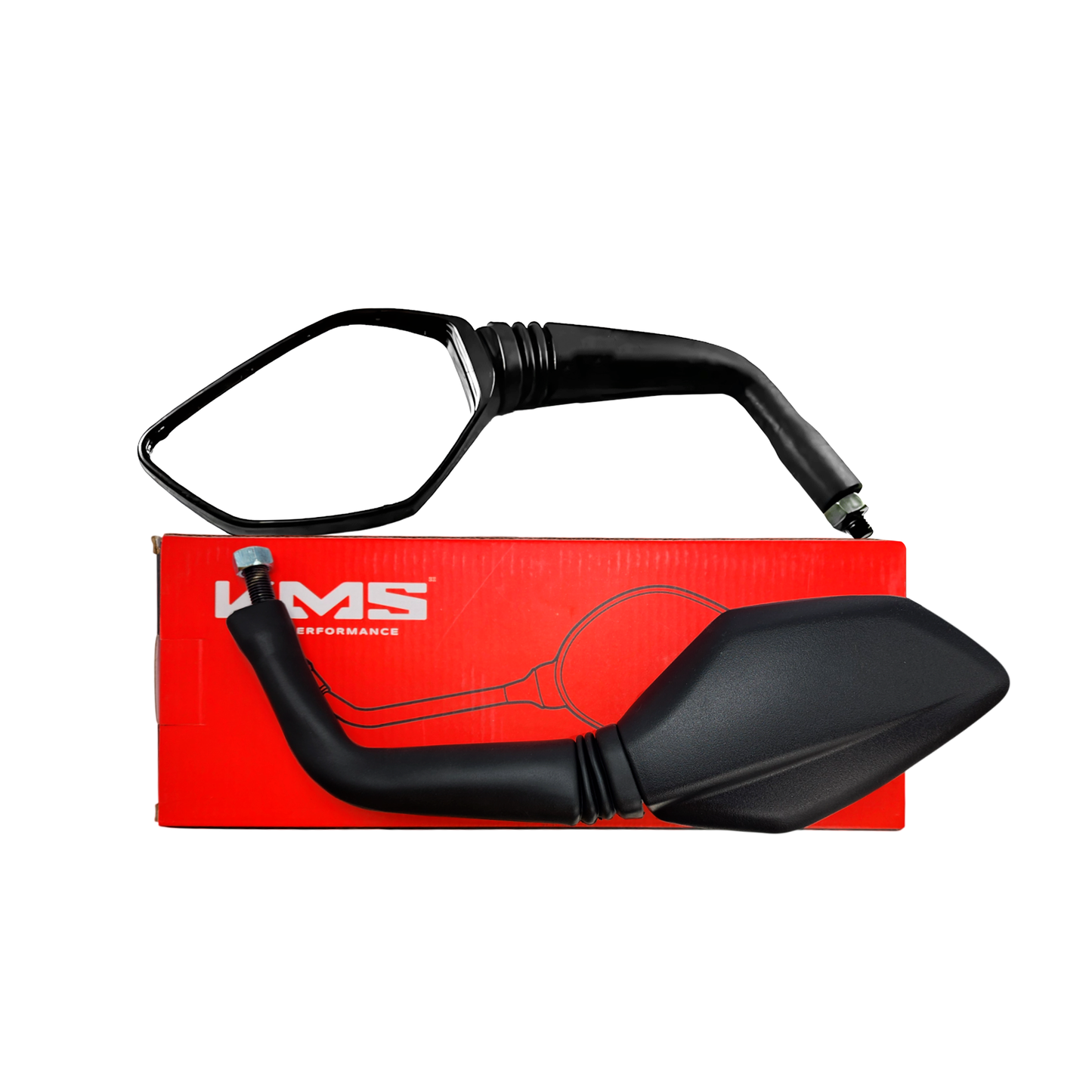 Conjunto de retrovisores DALU para KTM Duke 250, estilo moderno y resistente, visibles en la imagen.