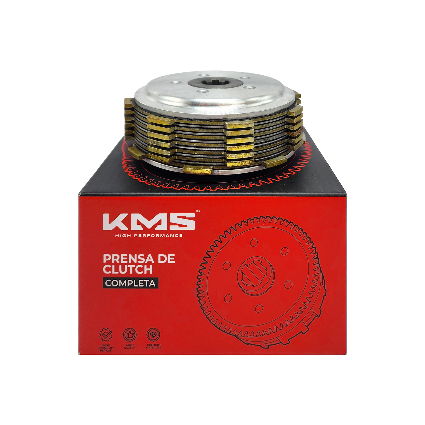 Disco de freno para bicicleta Runga 250 KMS de la marca KMS, muestra el componente en detalle.