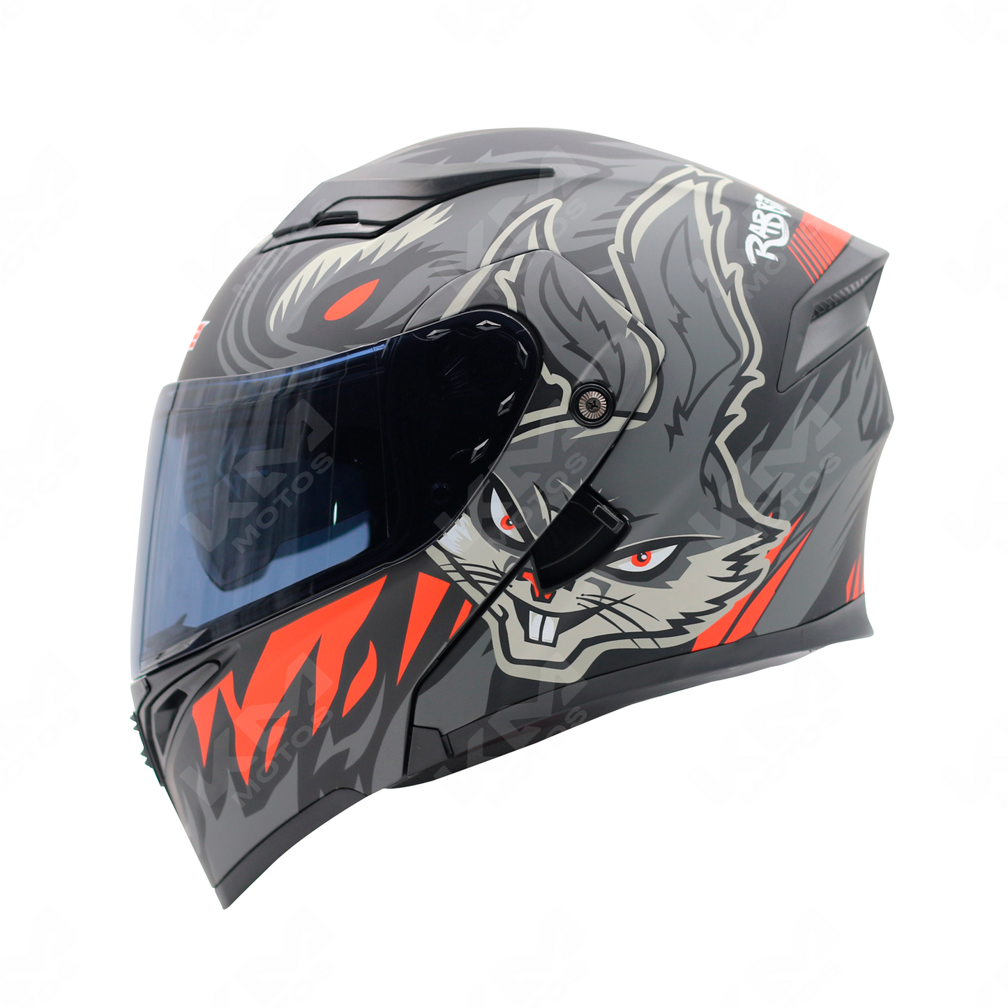 CASCO MODULAR GRIS/NEGRO BAD BUNNY MH90 HS2 D.V. VISERA OSCURA "M"