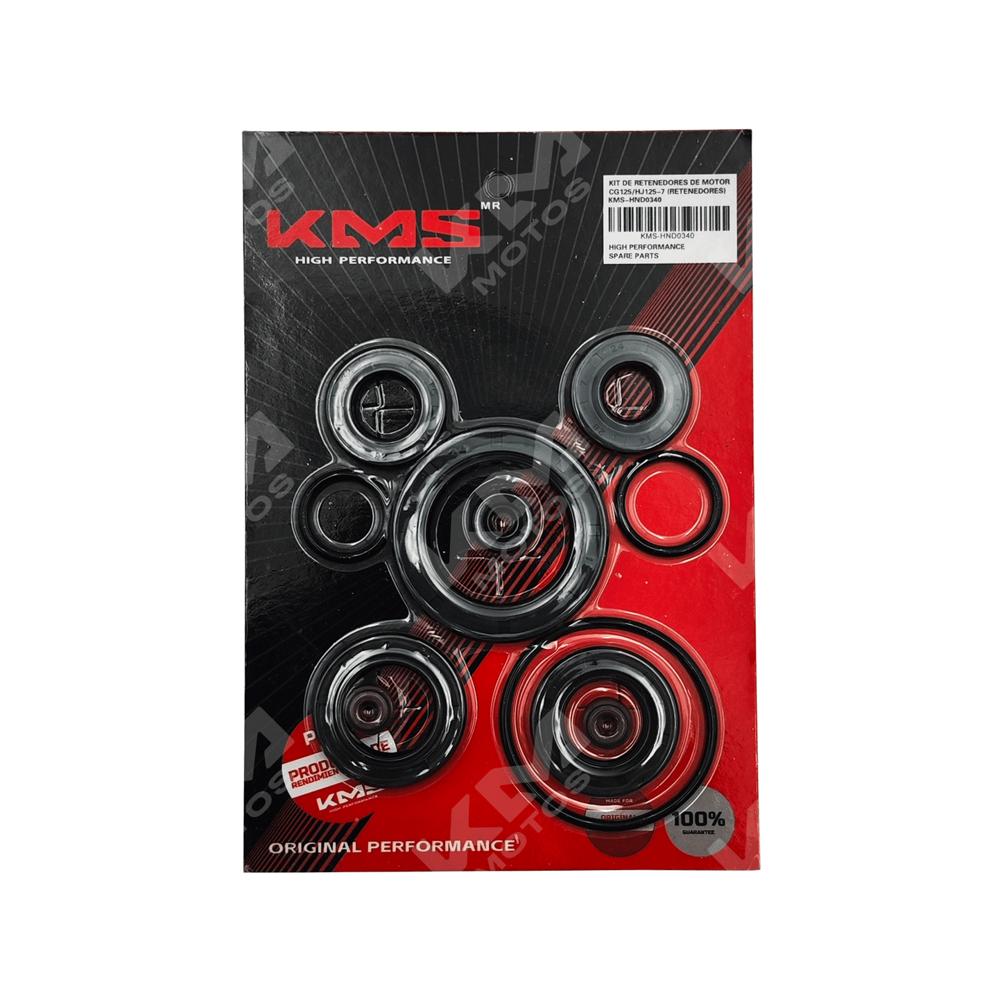 KIT DE RETENEDORES DE MOTOR CG125/HJ125-7 (SELLOS DE MOTOR) KMS