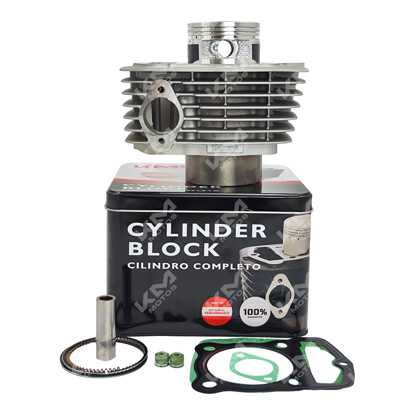 KIT DE CILINDRO XL200/CB200 MOTOR DE CADENA (CAJA METAL)