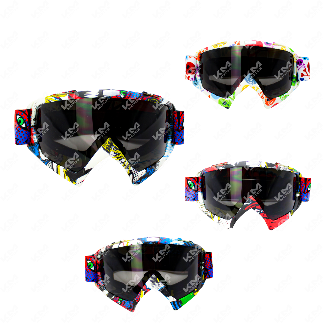 GAFAS PARA CASCO + ESPONJA MULTIDISENO KMS