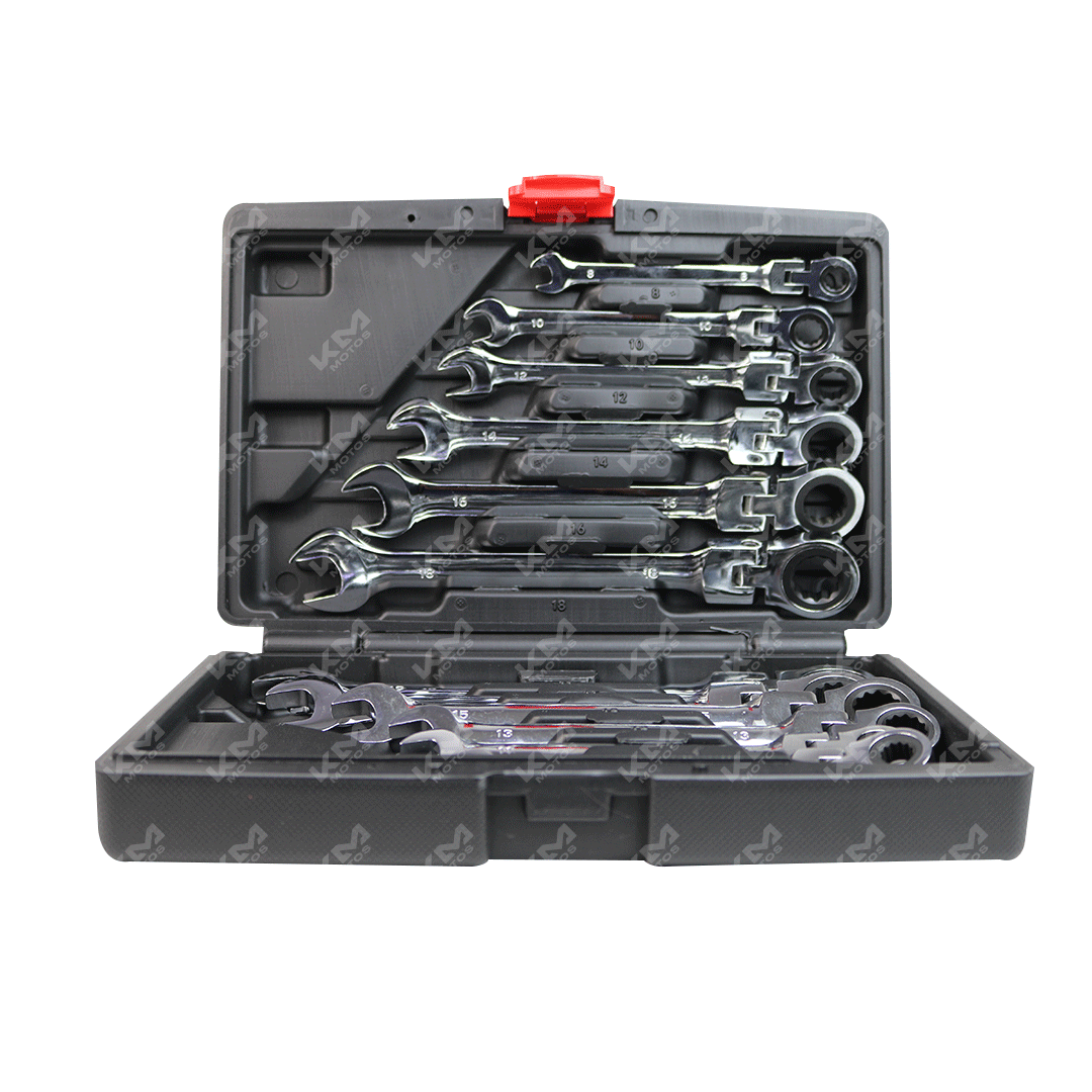 KIT DE LLAVES COMBINADAS METRICAS + RASH (8MM - 19MM) KMS