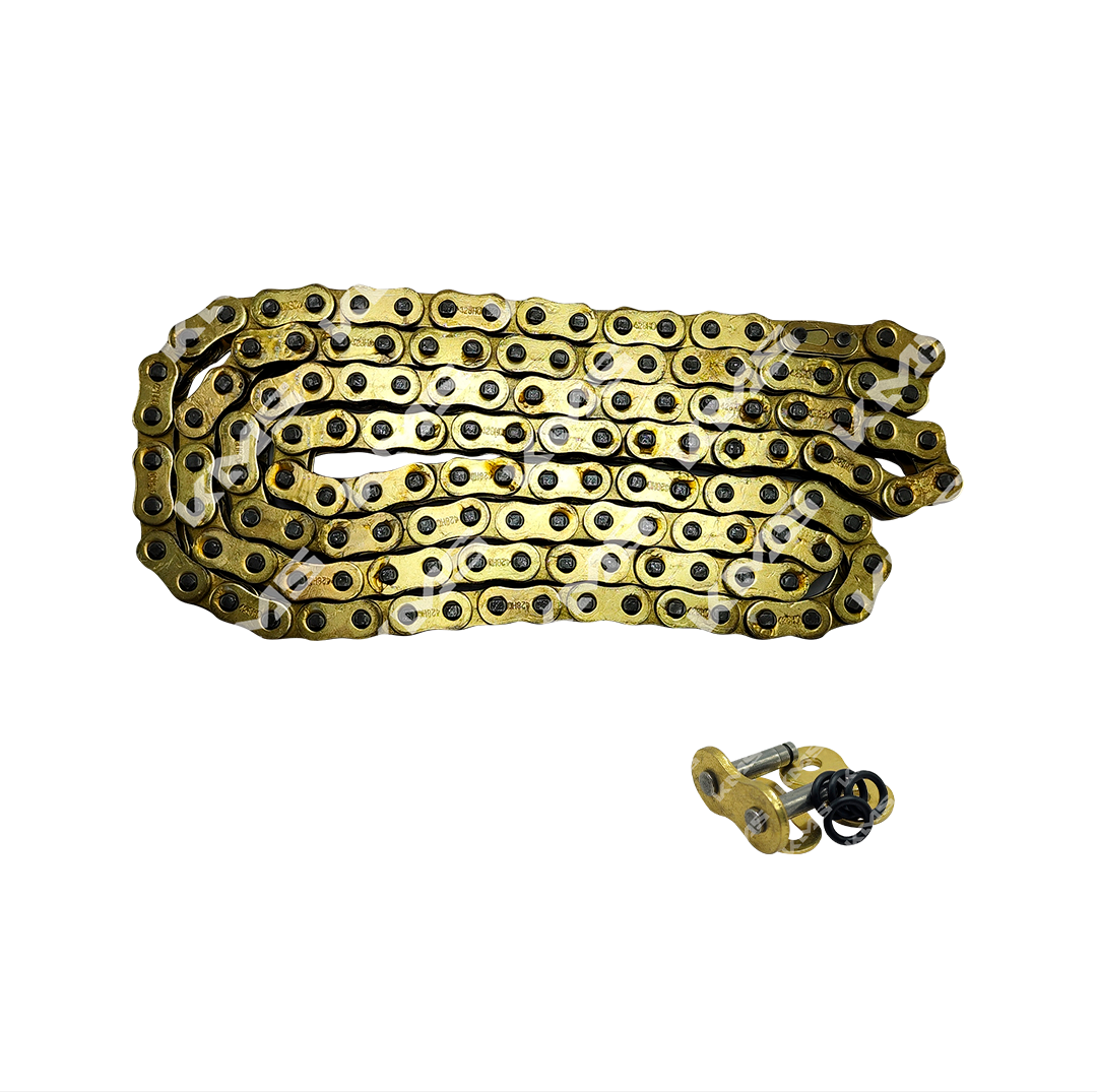 CADENA 428H-136L DORADA + O-RING REFORZADA KMS