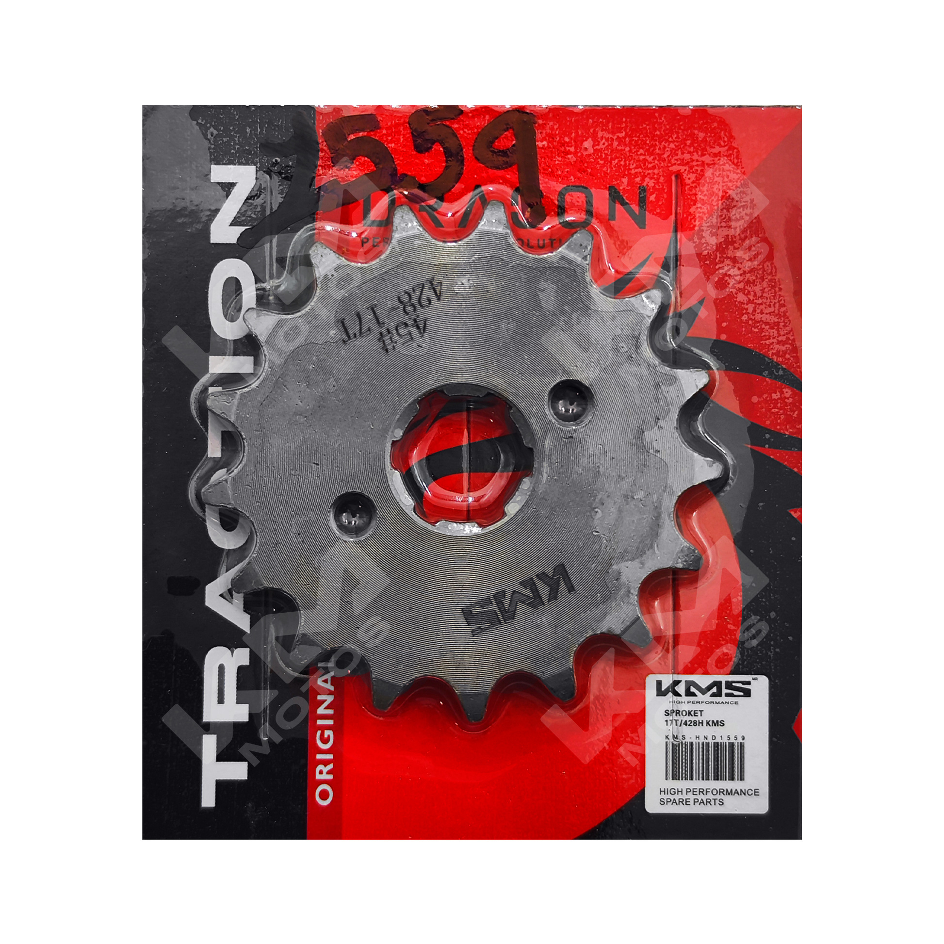 SPROCKET 17T CG125/HJ -428H KMS - KMMOTOSHN